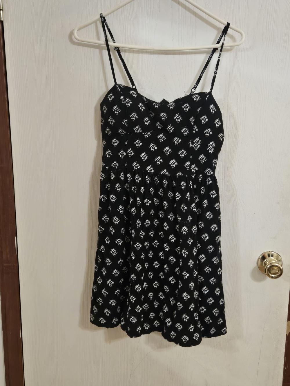 Rue21 Black Mini Dress with White Print